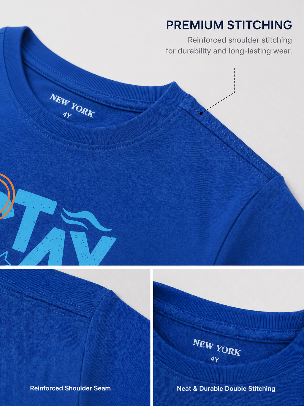 New York Kids "Stay Chill" Premium Cotton Graphic T-Shirt | Soft, Breathable & Durable Everyday Wear