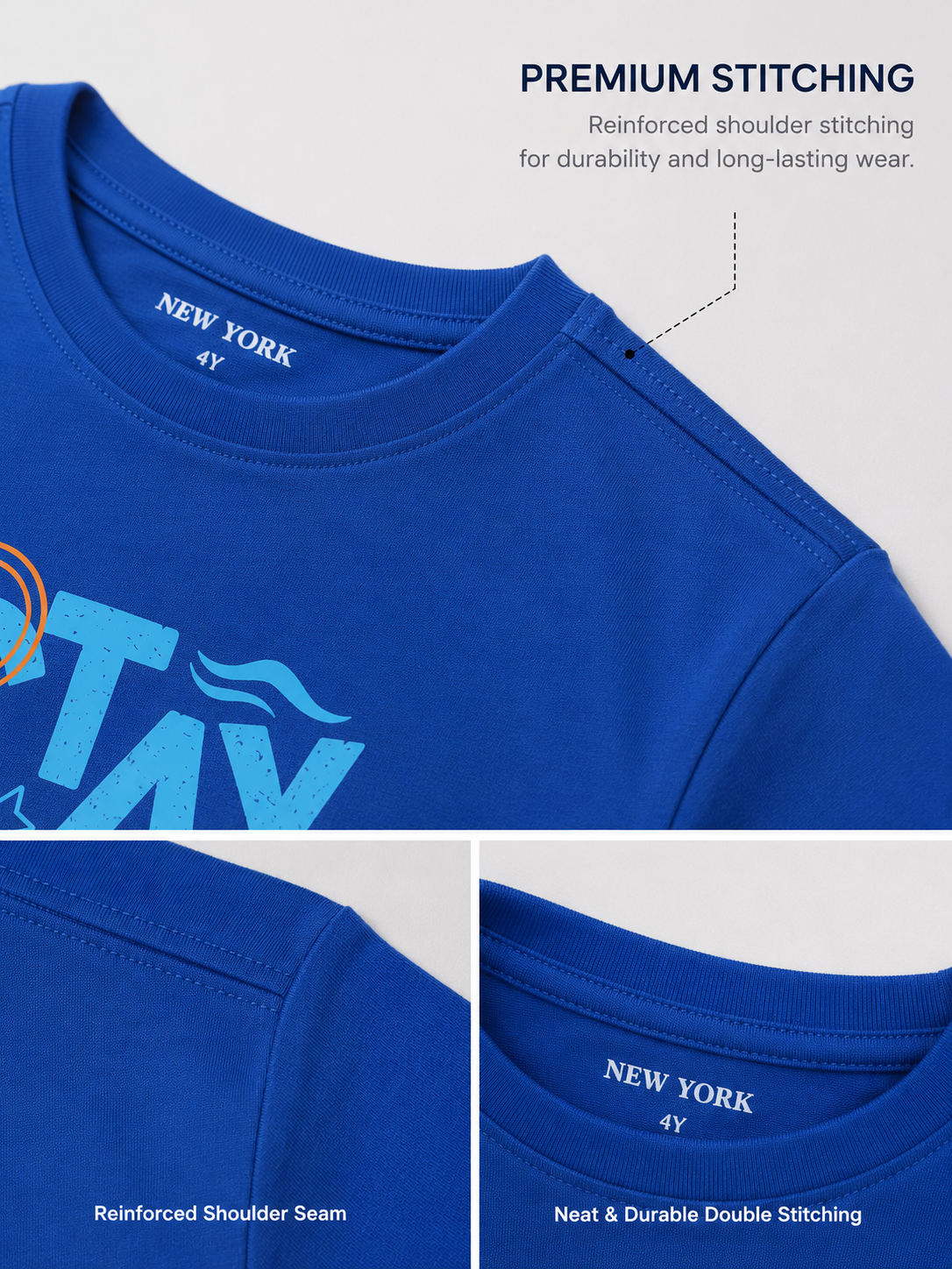 New York Kids "Stay Chill" Premium Cotton Graphic T-Shirt | Soft, Breathable & Durable Everyday Wear