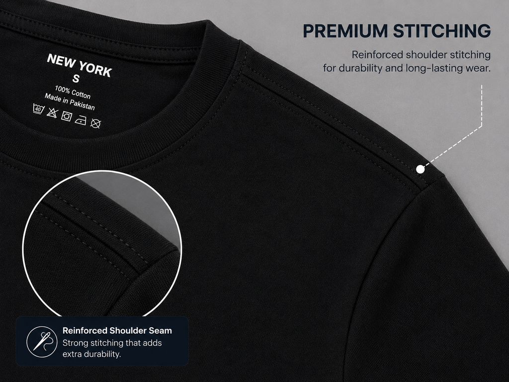 New York Premium Black Cotton Graphic T-Shirt